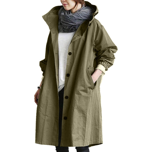 Women's Waterproof Long Raincoat