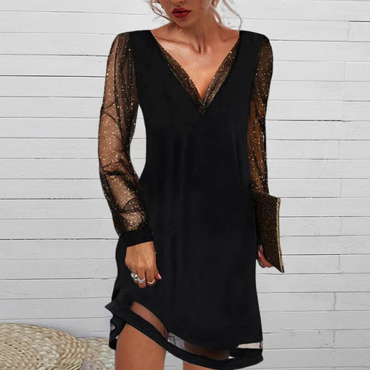 Elegant V-neck Dress for Women