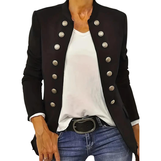 Casual Women's Blazer with Front Buttons