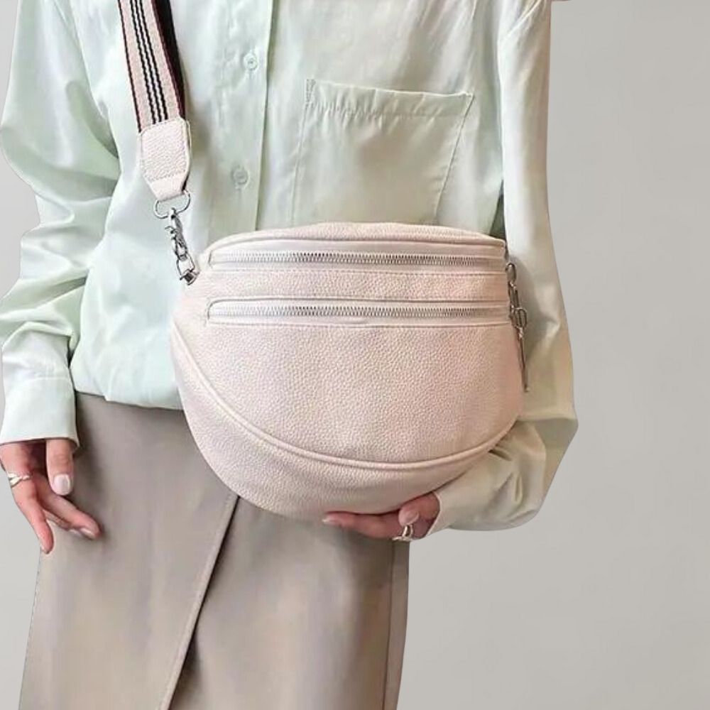 Crossbody Bag with Double Zipper