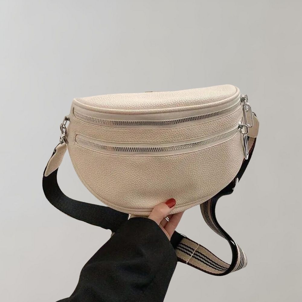 Crossbody Bag with Double Zipper