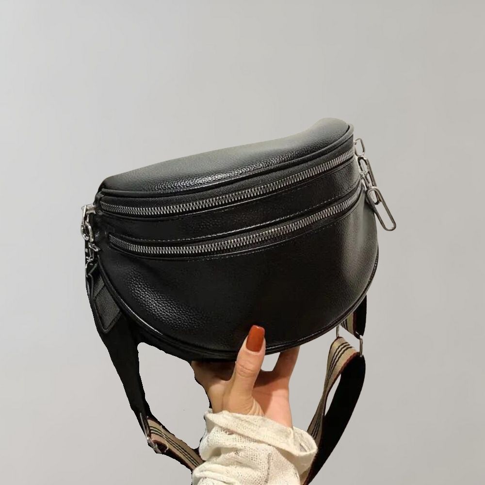 Crossbody Bag with Double Zipper