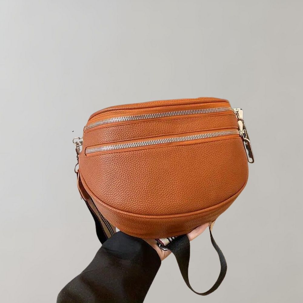 Crossbody Bag with Double Zipper