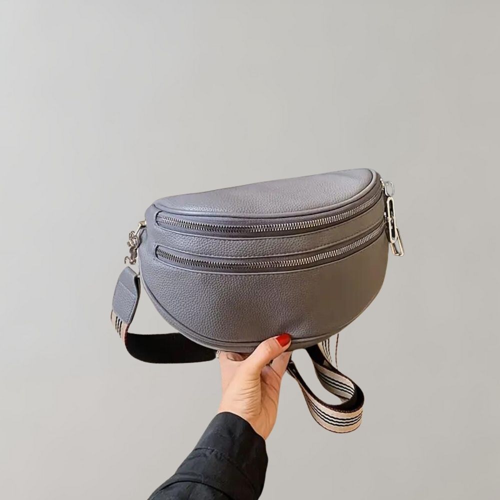 Crossbody Bag with Double Zipper