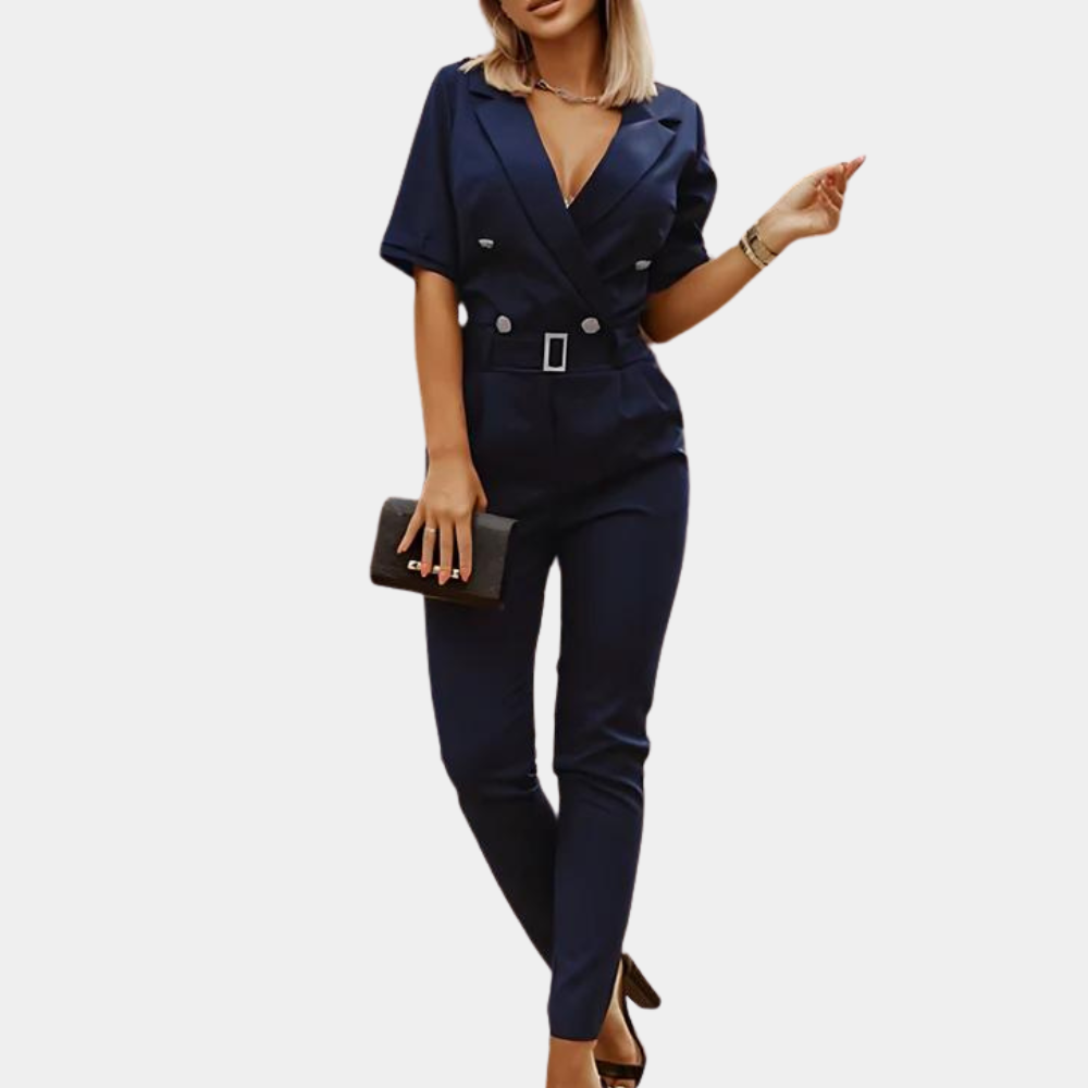 Elegant Women's Jumpsuit with V-neck