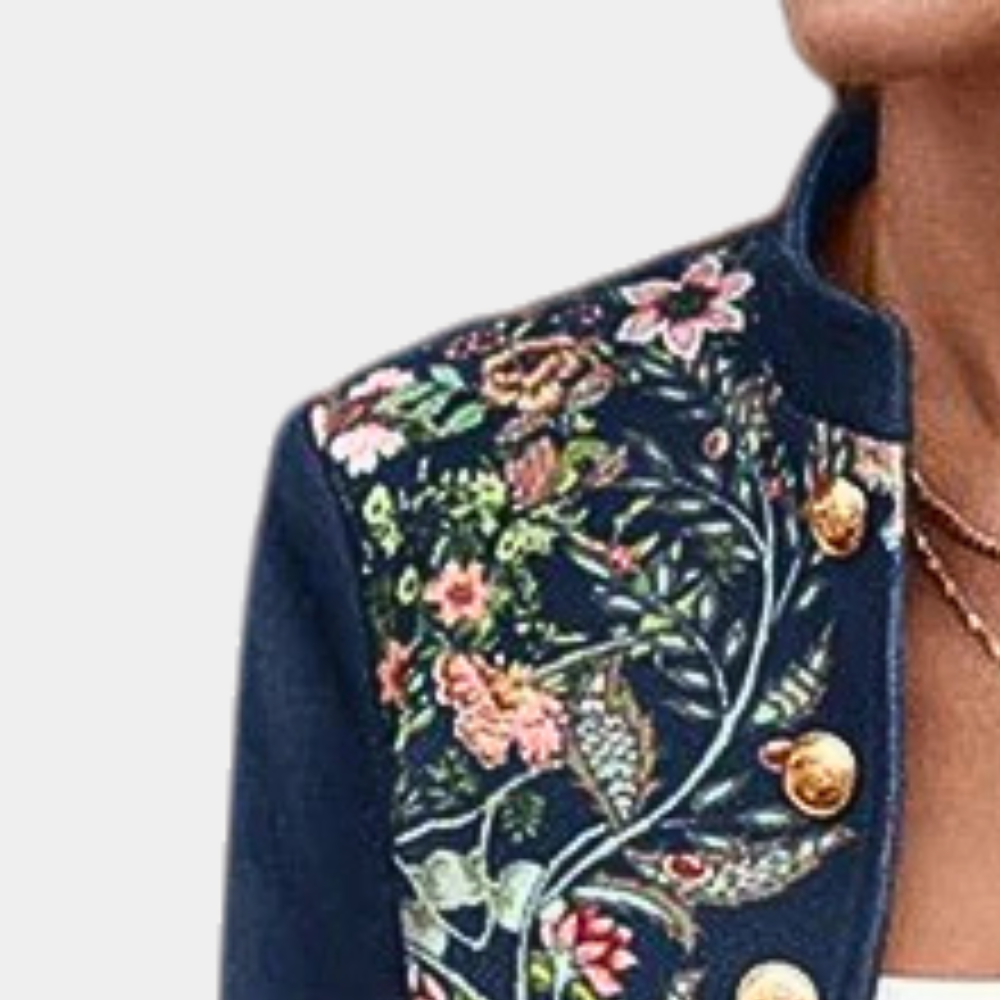 Feminine Blazer with Floral Print