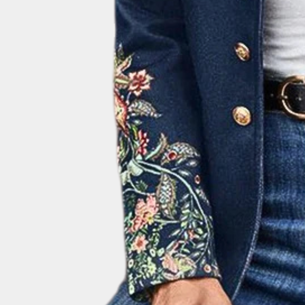 Feminine Blazer with Floral Print